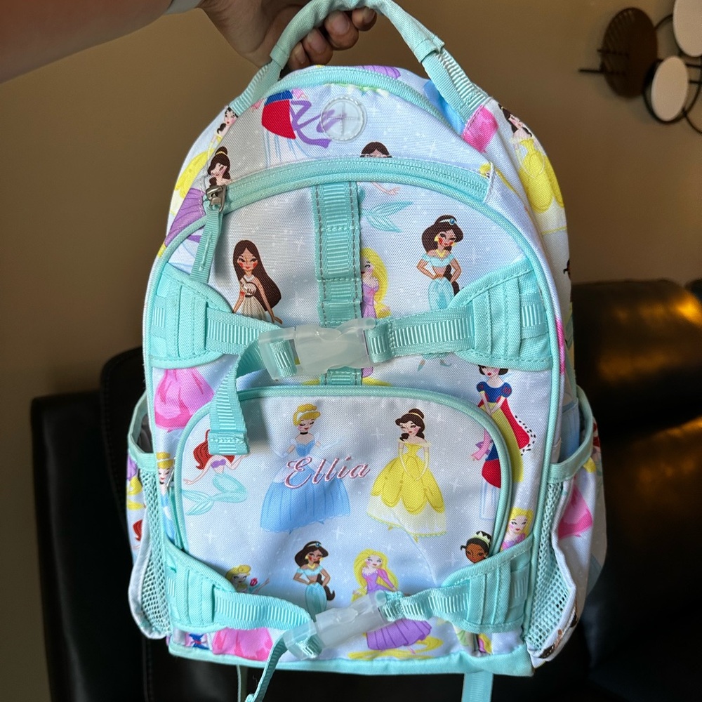 Pottery Barn Kids Princess Backpack - Aqua and Multicolor